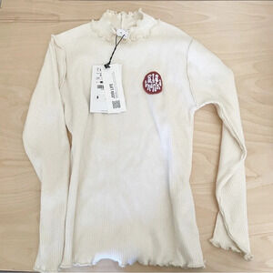NWT Zara girls "Big Thanks" long sleeve top Sz 8